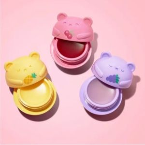 NIB Peach Slices Beary Merry Lip Balm Set